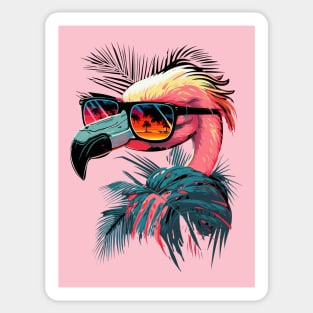 Too Cool Flamingo Sticker